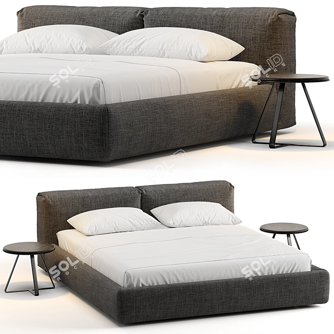 Boca Lomo Bed with Storage 3D model image 1