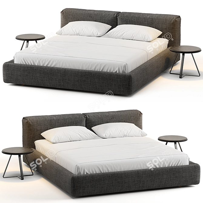 Boca Lomo Bed with Storage 3D model image 3