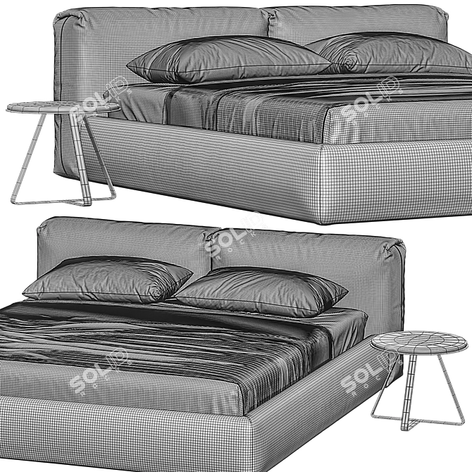 Boca Lomo Bed with Storage 3D model image 4