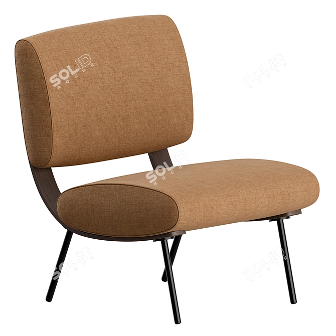 Modern Iconic Armchair: ROUND D.154.5 by Molteni & C 3D model image 1