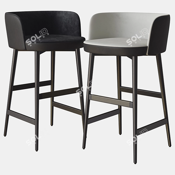 Colette Stool: Sophisticated Elegance for Any Space 3D model image 1