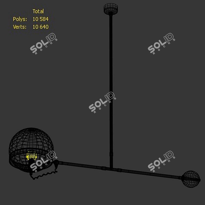 Retro Vision: Balancing Globe Pendant 3D model image 3