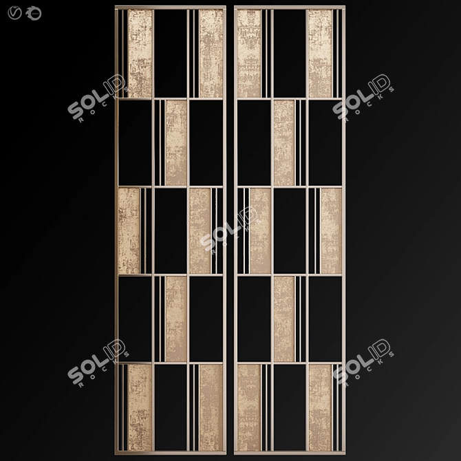 Title: Elegant Room Divider Panel 3D model image 2