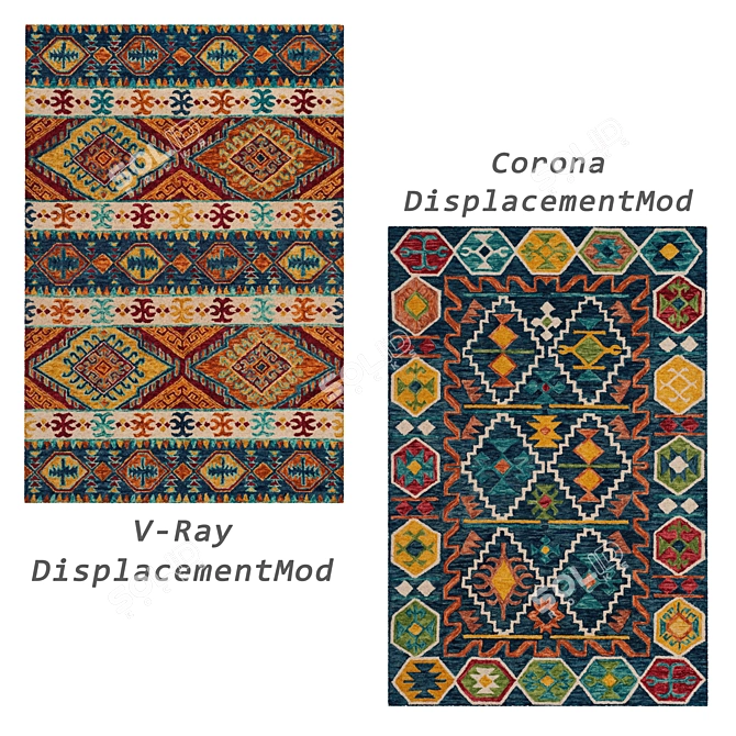 Versatile Rug Set - 6 Designs 3D model image 2