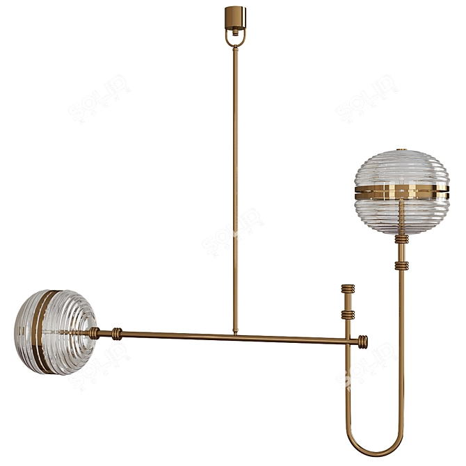 Elegant Ayler Ceiling Lamp 3D model image 4