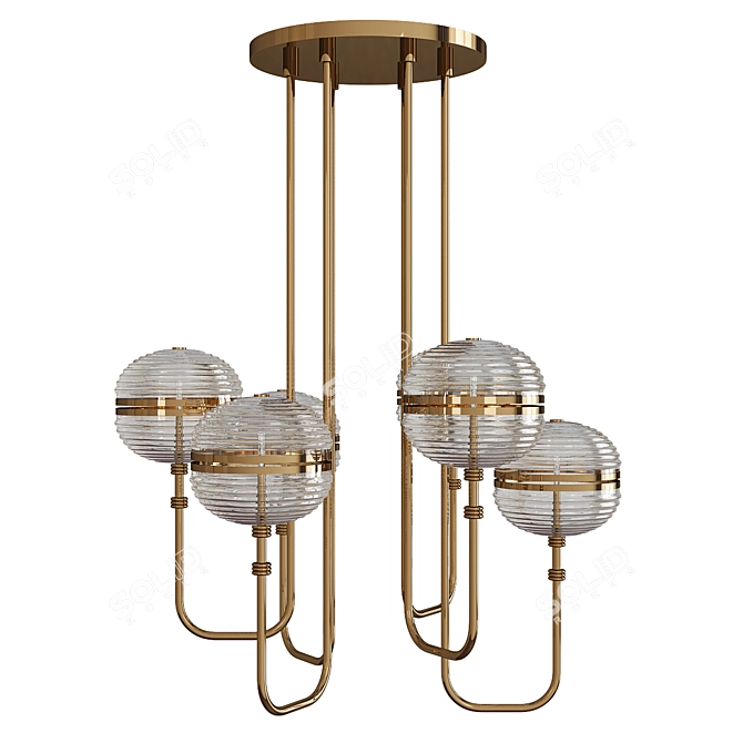 Elegant Ayler Ceiling Lamp 3D model image 5