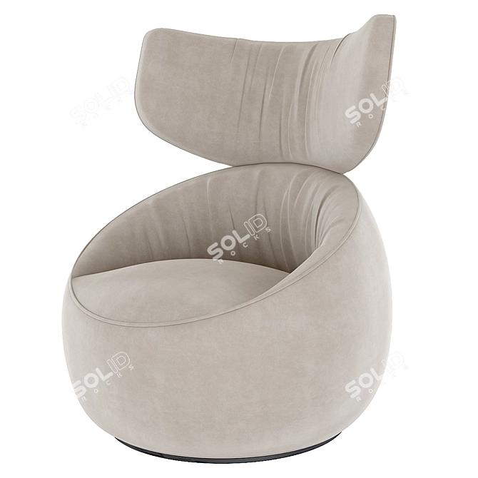 Moooi Hana Wingback Armchair - Low Back Luxury 3D model image 1