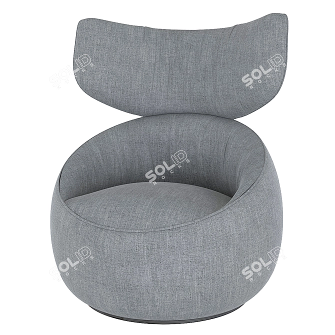 Moooi Hana Wingback Armchair - Low Back Luxury 3D model image 2