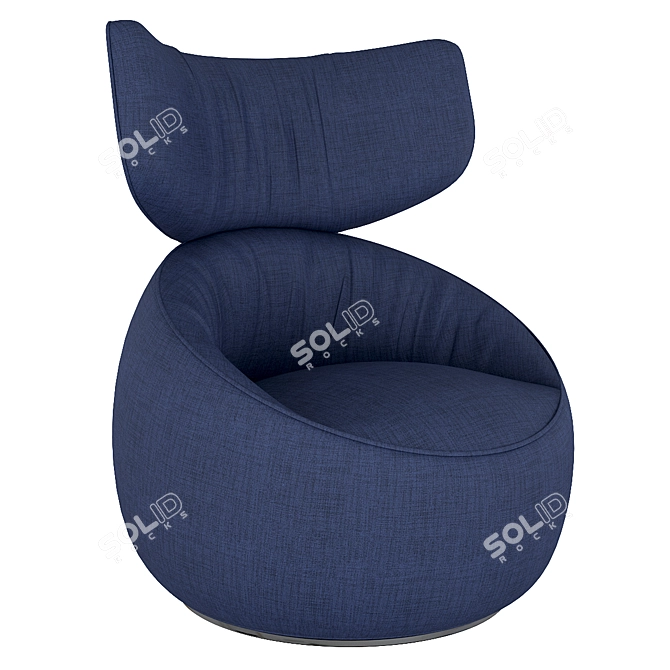 Moooi Hana Wingback Armchair - Low Back Luxury 3D model image 4