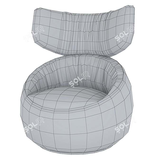 Moooi Hana Wingback Armchair - Low Back Luxury 3D model image 5