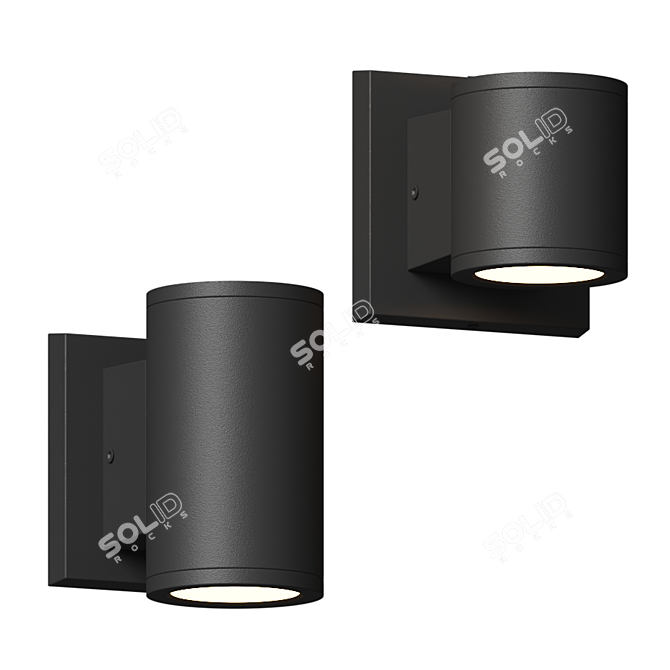 Title: Runyon Outdoor Wall Sconce 3D model image 1