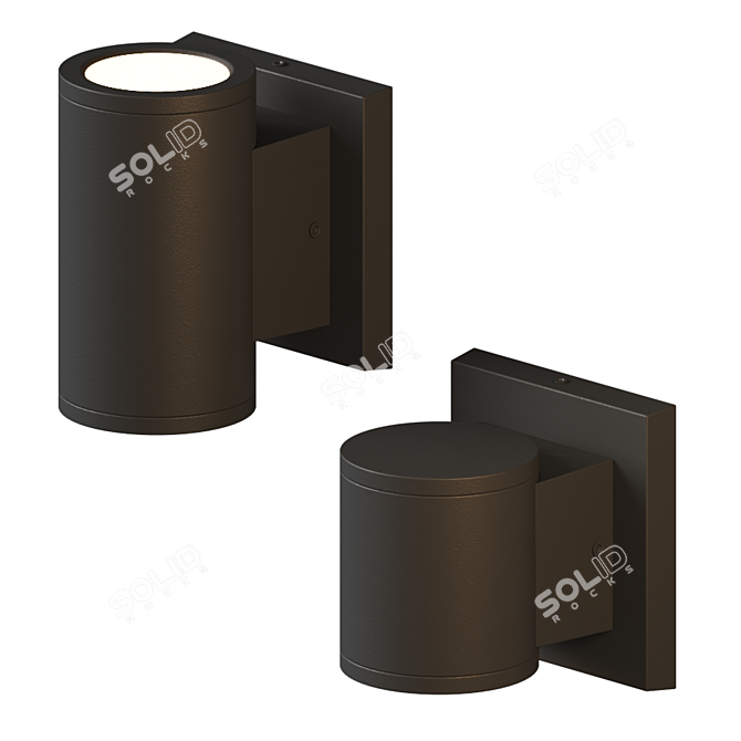 Title: Runyon Outdoor Wall Sconce 3D model image 2