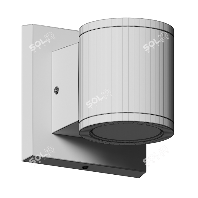 Title: Runyon Outdoor Wall Sconce 3D model image 4