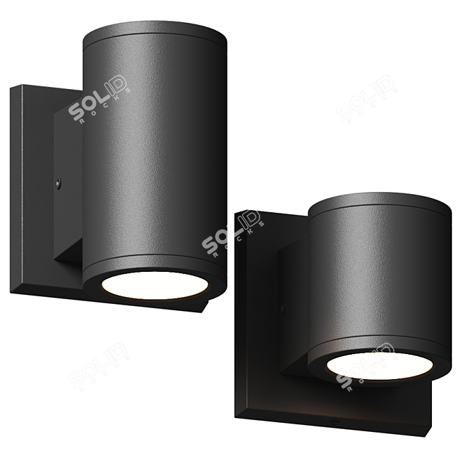 Title: Runyon Outdoor Wall Sconce 3D model image 5