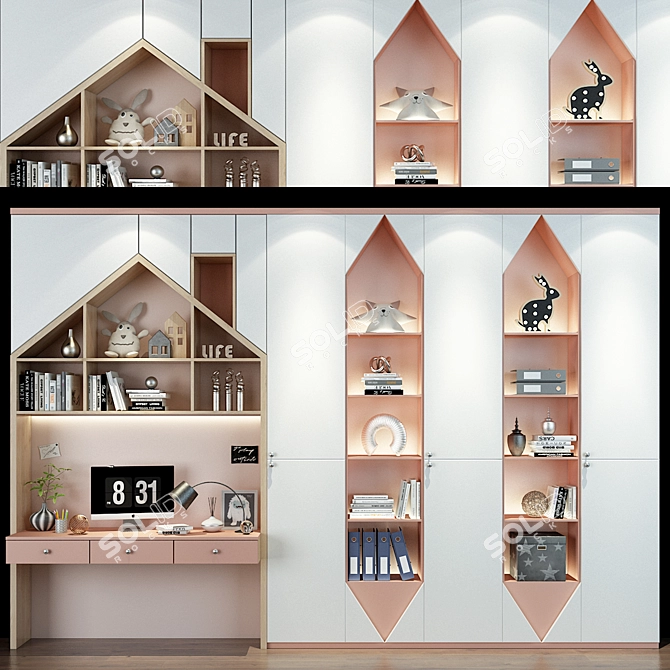 Kids' Corner Collection: Fun and Functional Furniture 3D model image 1