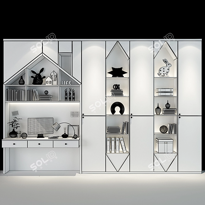 Kids' Corner Collection: Fun and Functional Furniture 3D model image 2