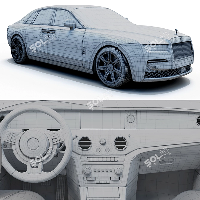 Luxury Rolls-Royce Ghost: Exquisite Detailing 3D model image 7