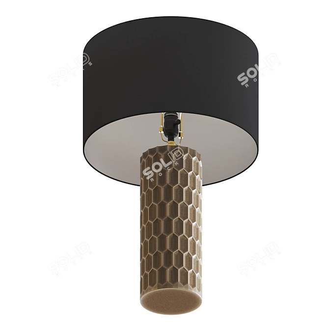 Elegant Flow Decor Table Lamp 3D model image 2