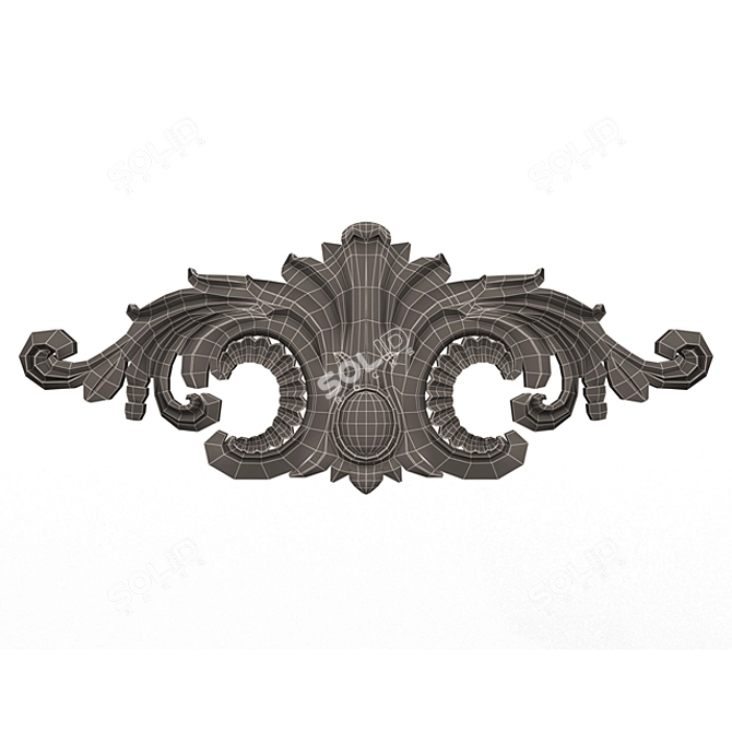 Elegant Plaster Molding Decor 3D model image 7