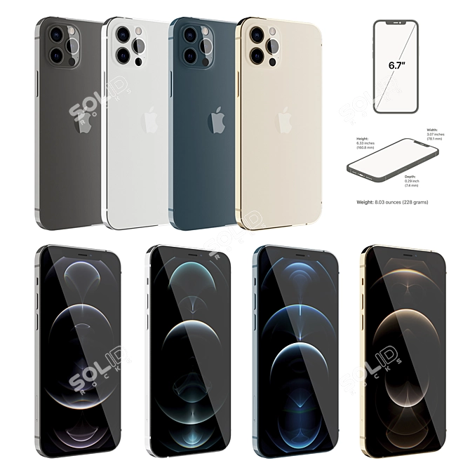 The Ultimate iPhone 12 Pro Max 3D model image 1