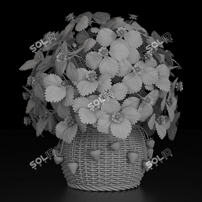 Indoor Strawberry Plant: Fresh, Tasty, and Convenient! 3D model image 4