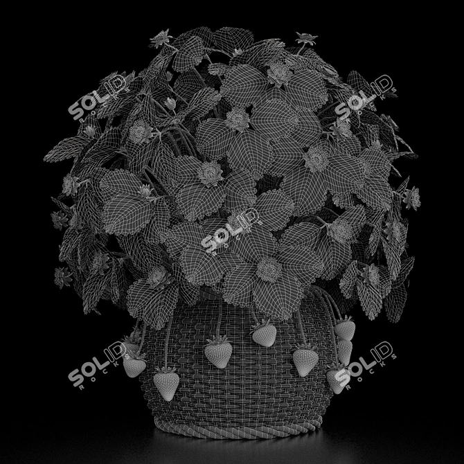 Indoor Strawberry Plant: Fresh, Tasty, and Convenient! 3D model image 5