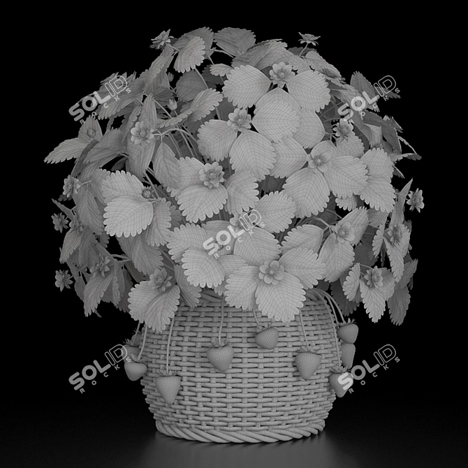 Indoor Strawberry Plant: Fresh, Tasty, and Convenient! 3D model image 8