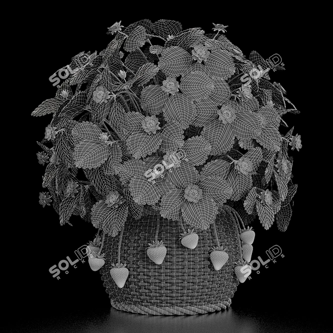 Indoor Strawberry Plant: Fresh, Tasty, and Convenient! 3D model image 9