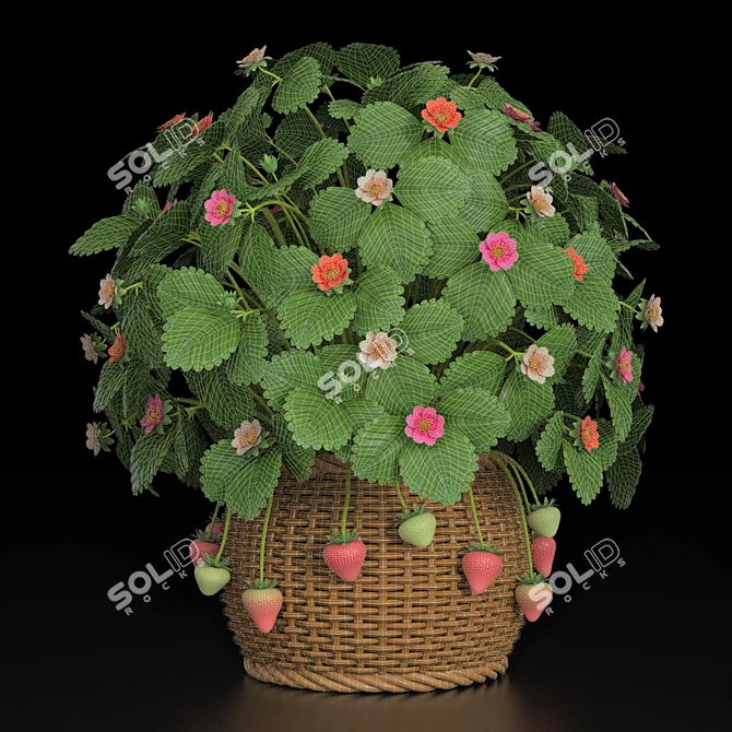 Indoor Strawberry Plant: Fresh, Tasty, and Convenient! 3D model image 10