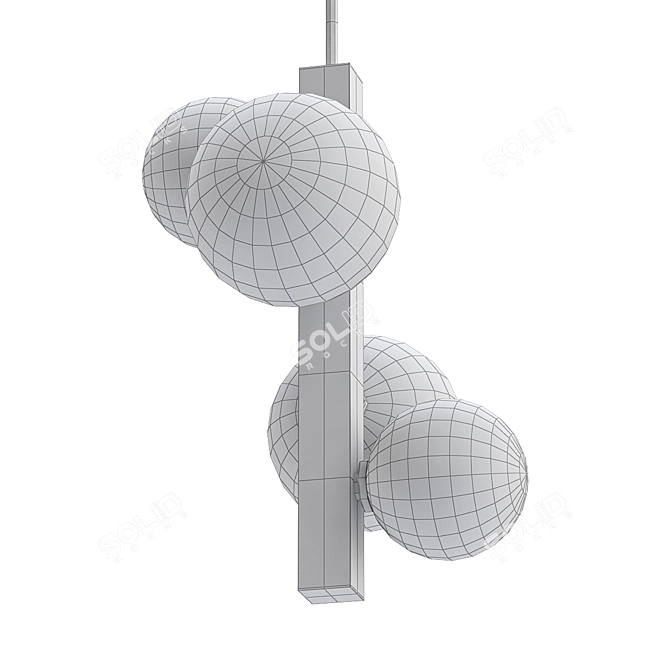 Vintage-inspired Hinsdale Pendant Light 3D model image 2