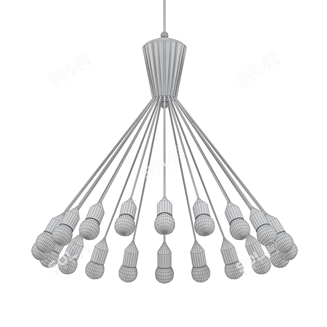 Mid-Century Spider Sputnik Chandelier 3D model image 2
