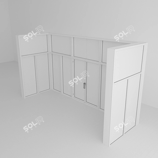 Panoramic Glass Door: Versatile and Customizable 3D model image 5