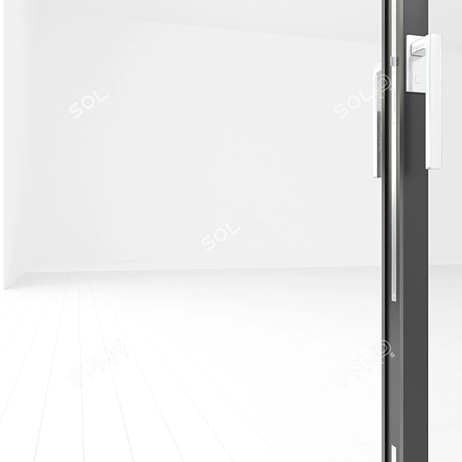 Panoramic Glazing with Door: Modernize Your Entrance 3D model image 4