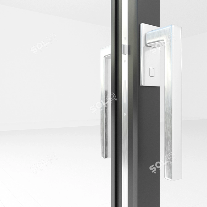 Sleek Panorama: Glazed Door 3D model image 3