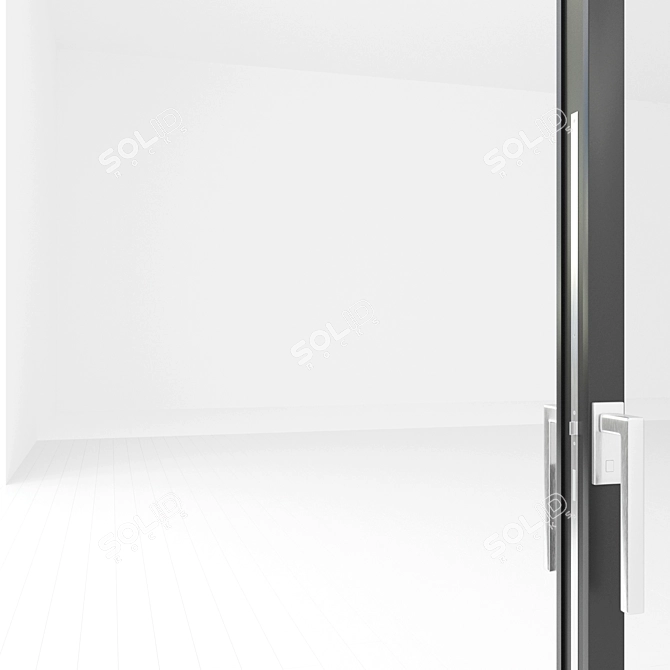 Sleek Panorama: Glazed Door 3D model image 4