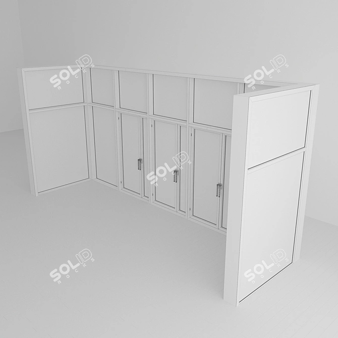 Sleek Panorama: Glazed Door 3D model image 5