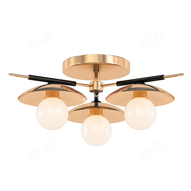 Hudson Valley Julien 13" Aged Brass LED Ceiling Light 3D model image 1