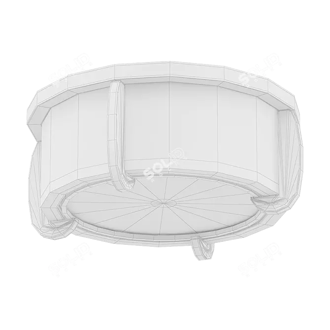 Vintage Talon Brass Ceiling Light 3D model image 2