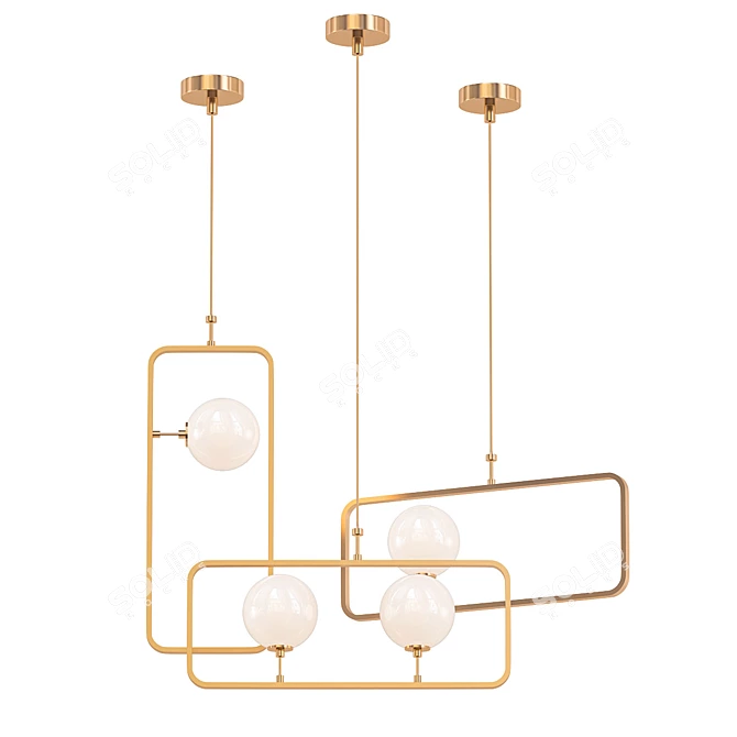 Elegant Parker I Ceiling Lamp 3D model image 1