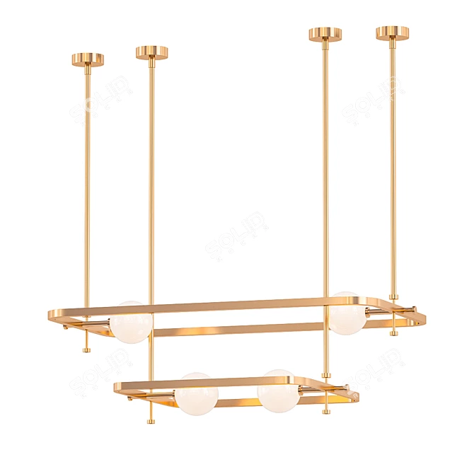 Sleek and Stylish Roger Ceiling Lamp 3D model image 1