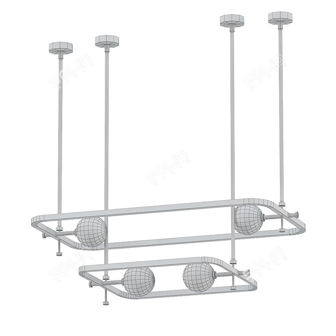 Sleek and Stylish Roger Ceiling Lamp 3D model image 2