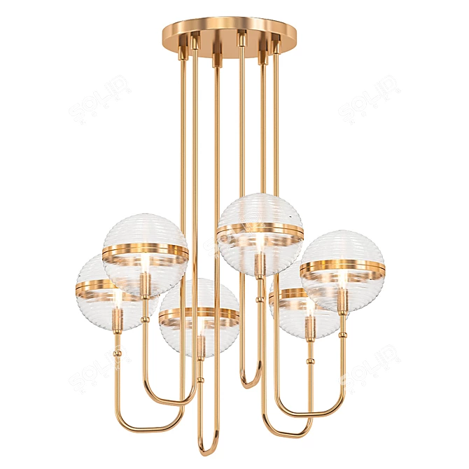 Modern Gary Ceiling Lamp 3D model image 1