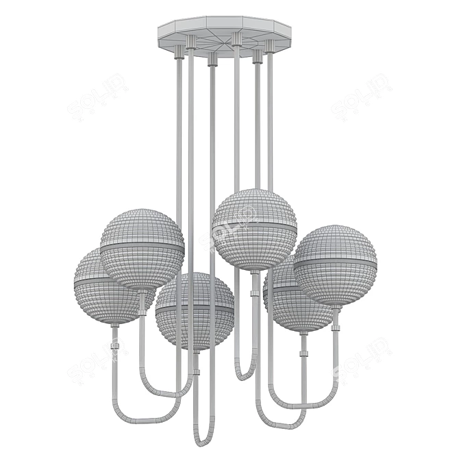 Modern Gary Ceiling Lamp 3D model image 2