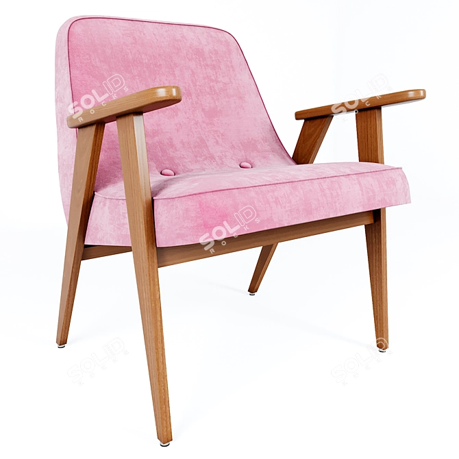 Retro Comfort: Armchair 366 Concept 3D model image 1