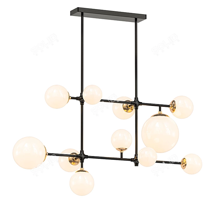 Hilliard Chandelier: Elegant Illumination 3D model image 1