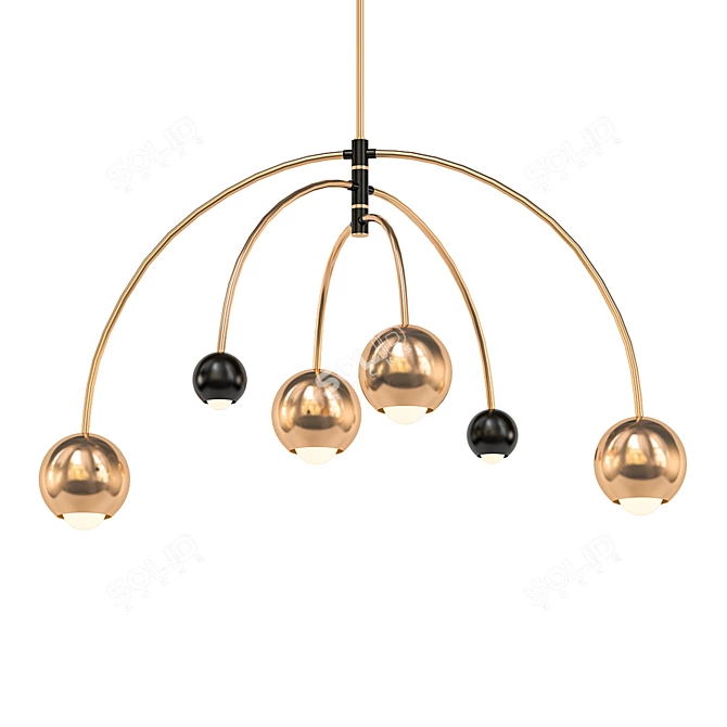 Elegant Willow Pendant 3D model image 1