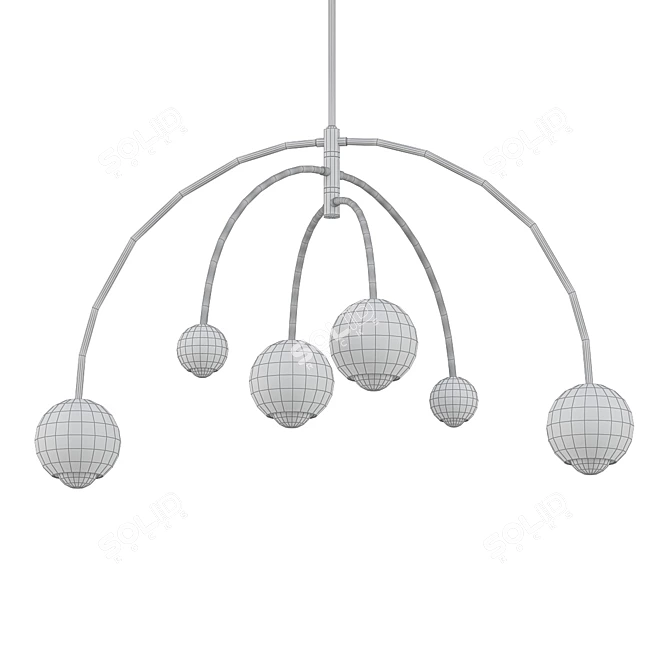 Elegant Willow Pendant 3D model image 2