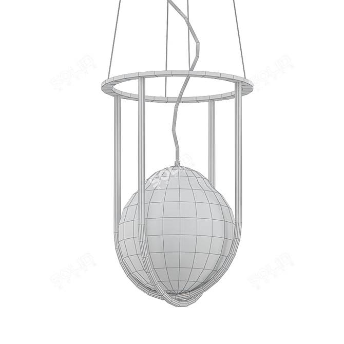 Elegant Hanging Ceiling Lamp 3D model image 2