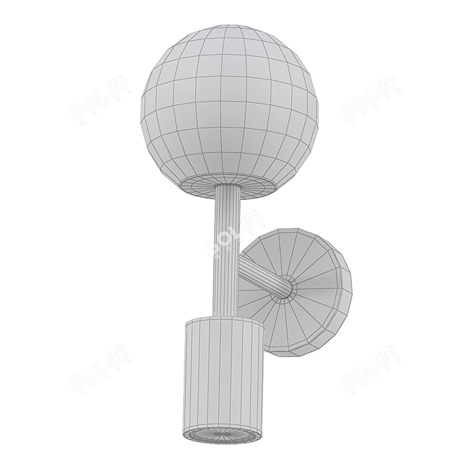 KOP C White Wall Lamp 3D model image 2
