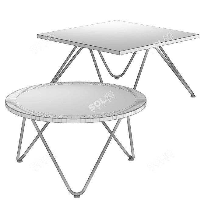 PIPE Tables: Modern and Stylish! 3D model image 4